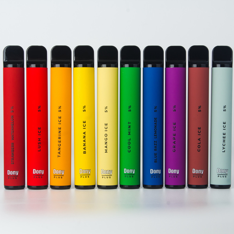 Dony ECO Plus 800puffs 3.2ml Jednorazowe niestandardowe papierosy parowe 550mAh Bateria 15 smaków