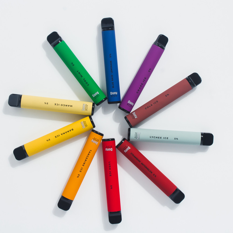 Dony ECO Plus 800puffs 3.2ml Jednorazowe niestandardowe papierosy parowe 550mAh Bateria 15 smaków