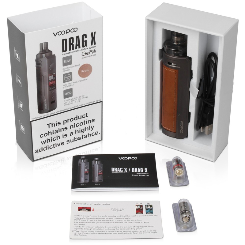 Voopoo Drag X 18650 Mod E zestawy startowe papierosów 4.5 ml Vinci cewka pojedyncza 18650 bateria 80 w
