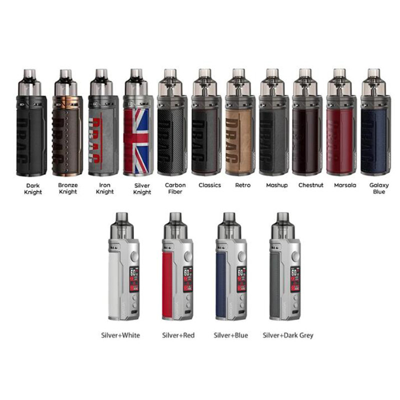 Zestawy modów ze stopu cynku + PCTG Box Voopoo Drag X 18650 4.5ml 80w E Liquid Vape Pen