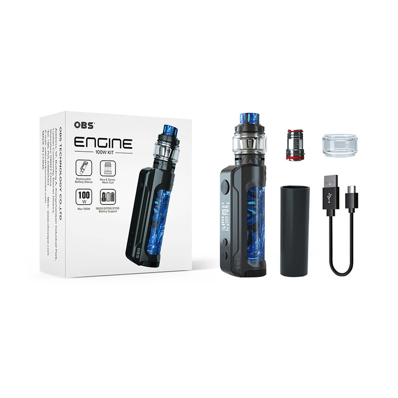 SILNIK OBS 100 W Zestawy Modów Pojedyncze 18650 20700 21700 Bateria 810 Żywica Drip Tip