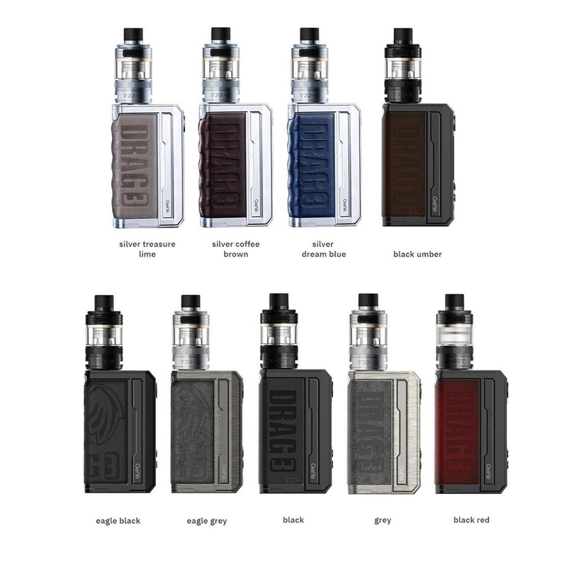 Voopoo Drag 3 Tpp X Box Mod Kit 5,5 ml Tpp Dm Cewki Podwójna bateria 18650