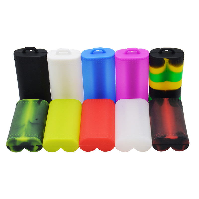 Dwie pokrywy baterii Ochronna obudowa E Liquid Vape Pod Kolorowa bateria silikonowa 18650