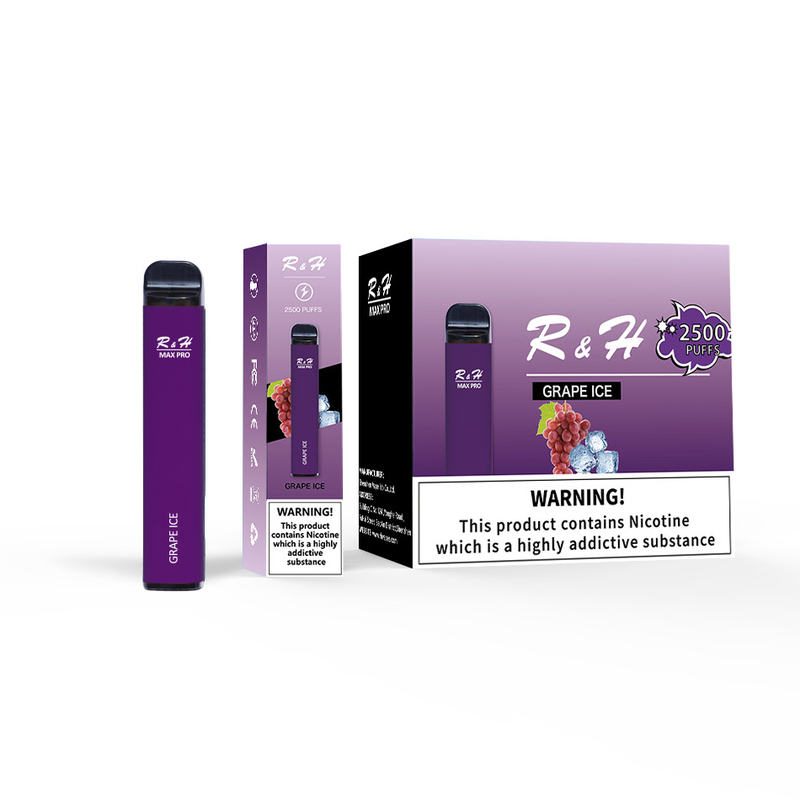 Jednorazowe Vapes Pod Vapes Max Pro 8ml 950mah 2500 Puffs 1.3ohm Zestaw jednorazowy cewki siatki