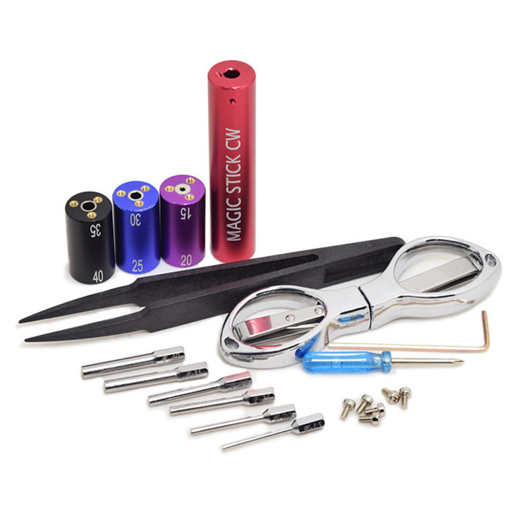 Akcesoria do papierosów elektronicznych Cewka Vape Winder Tool Kit DIY Vaping Sub Ohm Tools Pincety 6 - w - 1