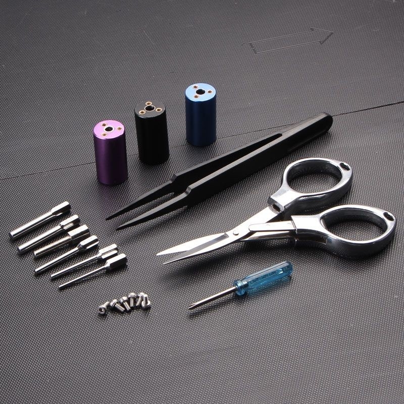 Akcesoria do papierosów elektronicznych Cewka Vape Winder Tool Kit DIY Vaping Sub Ohm Tools Pincety 6 - w - 1