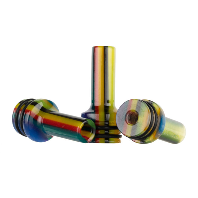 AS285 Żywica Rainbow 510 MTL Niestandardowe końcówki kroplówki Vape do wkładów z atomizerem do pióra Vape