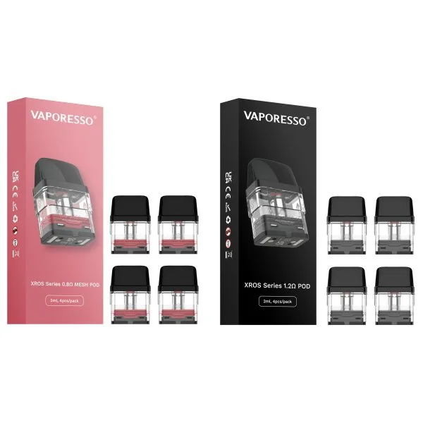 Vaporesso Xros Cartridge Pods 2 ml 4 szt. Standardowa wersja TPD Kompatybilny zestaw kapsułek serii Xros