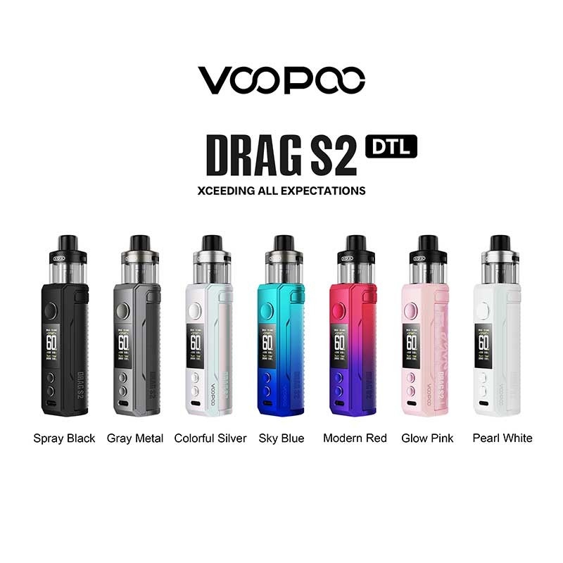 Voopoo Drag s2 Pod Mod kit 60w z PnP X Cartridge DTL / MTL 2500mAh 5ml
