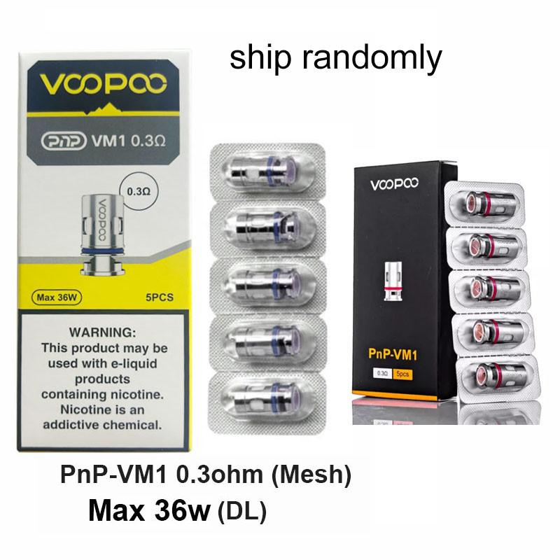 Voopoo PnP Replacement Coils 5 sztuk/pakiet dla Drag Baby/Mini/2/S/X,VINCI Series Kit,Argus Pro,PnP 20/22,V.SUIT
